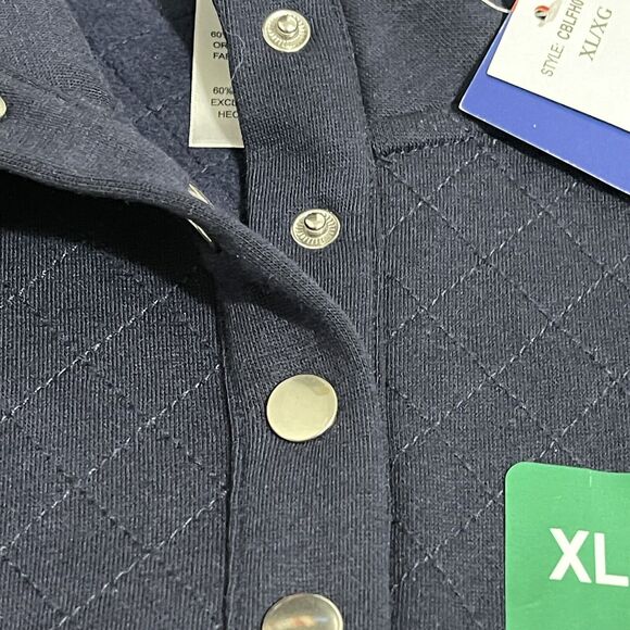 Gonzaga Bulldogs Sweatshirt Womens XL Navy Blue Half Snap Fleece Pockets Thermal - Picture 3 of 12